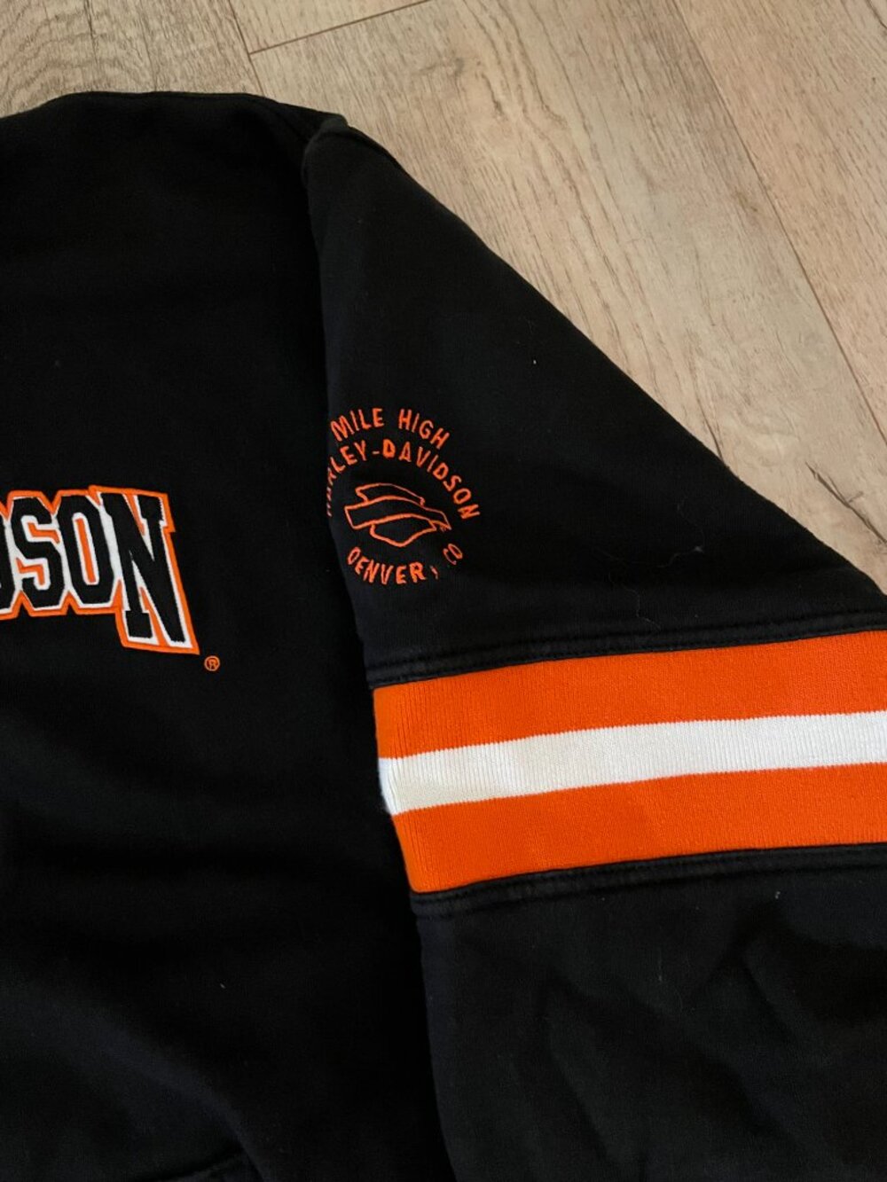 Vintage 2003 Harley-Davidson Black Orange Hoodie Men’s XL - Picture 5 of 6